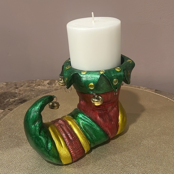 Elf Shoe Holiday Candle Holder - Picture 5 of 9